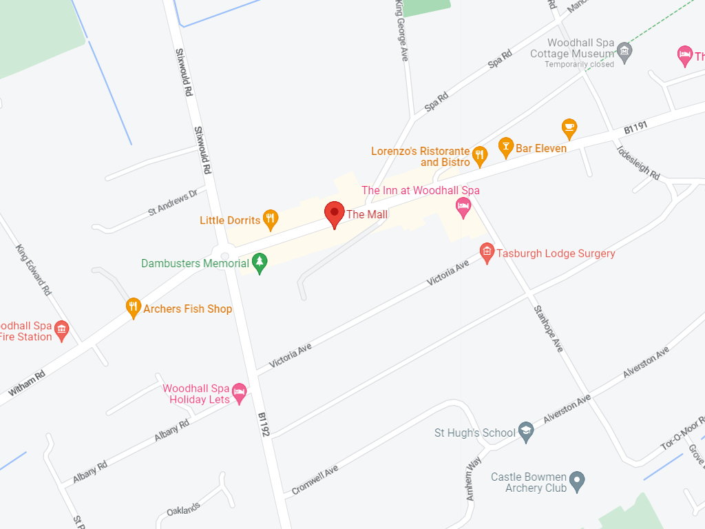 mall woodhall spa map